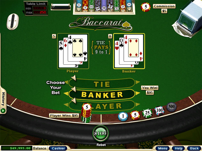 Play Baccarat at Win Palace Casino